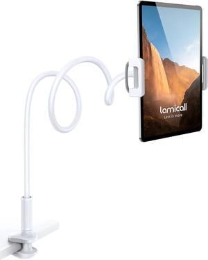 Gooseneck Tablet Holder Mount, iPad Stand Holder - Lamicall Flexible Tablet Arm Clamp for Bed, Desk, Compatible with iPad 5th, 6th 7th, pro air, mini 2 3 4 5, Nintendo Switch, Samsung Tabs, More 4.7-1