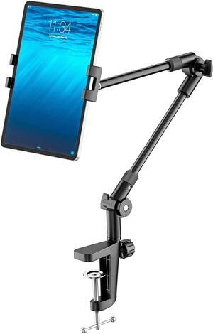 KDD Tablet Stand Holder with 360° Phone iPad Tripod Mount, 27in Long Arm Webcam Stand Projector Camera Mount for Desk, Fit for 4.7"-13" Devices, iPad Pro 12.9 Air Mini, Galaxy Tabs, Switch, iPhone