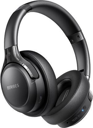 BERIBES Bluetooth Headphones Over Ear,65H Playtime and 6 EQ Modes Wireless Headphones with Microphone,Immersive Bass,HiFi Stereo,Foldable Lightweight Headset with Built-in HD Mic for Cellphone/PC/Ect.