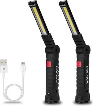 Lmaytech Tool Gifts for Men 2Pack Rechargeable LED Work Lights with Magnetic Base, 360° Rotation,Versatile Lighting for Repairs, Outdoors,Christmas Gifts,Stocking Stuffers Mens Gifts