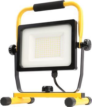 DAYATECH 65W LED Work Light, 7000LM Super Bright Flood Work Light, 5000K, Waterproof and Adjustable Angle Working Lights for Workshop, Garage, 5 Ft Power Cord