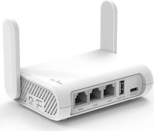 GL.iNet GL-SFT1200 (Opal) Secure Travel WiFi Router  AC1200 Dual Band Gigabit Ethernet Wireless Internet | IPv6 USB 2.0 MU-MIMO DDR3 |128MB Ram Repeater Bridge Access Point Mode