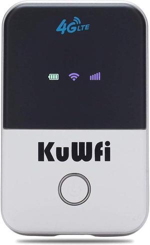 Mobile WiFi Hotspot Device,KuWFi 4G LTE Internet Router with SIM Card Slot Unlocked Travel Partner Support Telus/Bell/Fido/Freedom/Koodo/Public/Rogers/Virgin Mobil for Canada