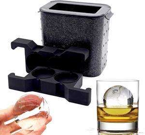 Bangp Crystal Clear Ice Ball Maker,Silicone Ice Cube Maker for Clear Ice Sphere,Round Ice Mold - Creates Two Clear 2.4" Ice Balls for Whiskey,Cocktails,Brandy, Bourbon