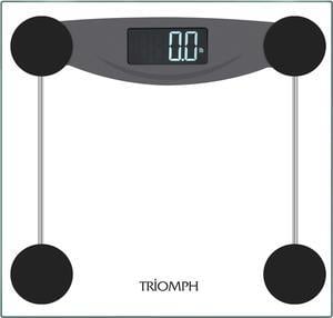 Triomph Digital Body Weight Bathroom Scale Weighing Scale with Smart Step-on Technology, Large Platform, 400 Pounds Capacity, Black