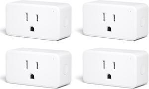 THIRDREALITY ZigBee Smart Plug 4 Pack with Real-time Energy Monitoring,15A Outlet,Timer Function,ETL Certified,ZigBee Hub Required,Work with Home Assistant,Compatible Echo Devices and SmartThings