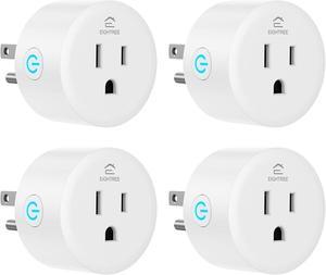 EIGHTREE Smart Plug, Mini Wi-Fi Plug That Works with Alexa & Google Home, Compatible with SmartThings, Smart Socket with Remote Control & Timer Function, 2.4Ghz Wi-Fi Only, No Hub Required