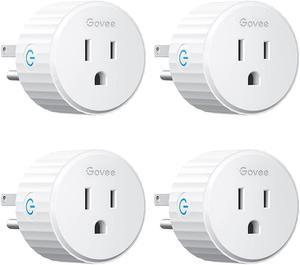 Govee Smart Plug, WiFi Plugs Work with Alexa & Google Assistant, Smart Outlet with Timer & Group Controller, WiFi Outlet for Home, No Hub Required, ETL & FCC Certified, WiFi Bluetooth Connect, 4 Pack