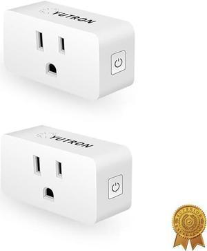 Smart Plug 2.4G WiFi YUTRON Smart Life Plugs WiFi Smart Outlets Wireless Sockets Works with Alexa, Echo Dot,Google Home, Timer Switch, 10A, Long Reception Range, No Hub Required, White, 2 Pack