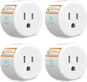 GHome Smart Mini Smart Plug, WiFi Plug Outlet Timer Smart Socket Works with Alexa and Google Home, APP Control, No Hub Required, ETL FCC Listed, 2.4GHz WiFi Only