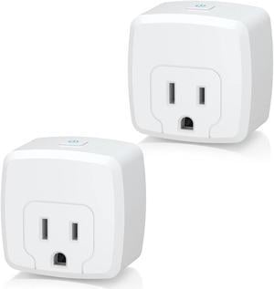 HBN Smart Plug Mini 15A, WiFi Smart Outlet Works with Alexa, Google Home Assistant, Remote Control with Timer Function, No Hub Required, ETL Certified, 2.4G WiFi Only, 2-Pack