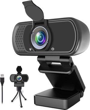 1080P Webcam,Live Streaming Web Camera with Stereo Microphone, Desktop or Laptop USB Webcam with 110 Degree View Angle, HD N5 Webcam for Video Calling, Recording, Conferencing, Streaming, Gaming