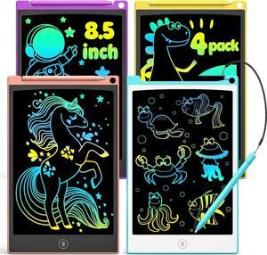TECJOE 4 Pack LCD Writing Tablet 85 Inch Colorful Doodle Board Drawing Tablet for Kids Kids Travel Games Activity Learning Toys Birthday Gifts for 3 4 5 6 Year Old Boys and Girls Toddlers
