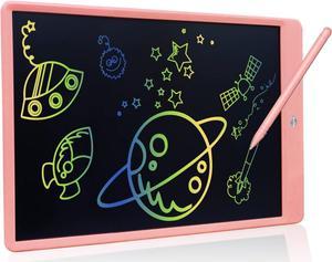 JONZOO LCD Writing Tablet 13.5 inch, Erasable Colorful Writing Pad Drawing Board, Electronic Notepad with Lock Function, Gift for Kids Adults (Pink)