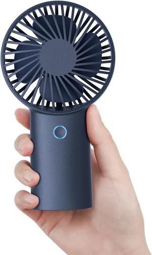 JISULIFE Handheld Portable Fan [20H Max Cooling Time] Mini Hand Fan, 4000mAh USB Rechargeable Personal Fan, Battery Operated Small Fan with 3 Speeds for Travel/Eyelash/Makeup/Office-Blue