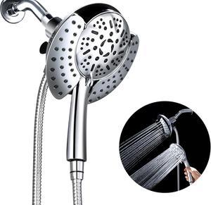 Shower Head, GRICH Shower Heads with Hand Held Spray, 9 Modes High Pressure Shower Head & Rain Shower Head, 2 in 1 Anti-Leak Shower Head with Hose, Height/Angle Adjustable, cUPC Certification Approved