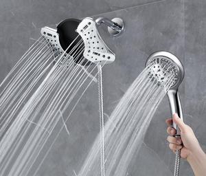 2.5GPM Shower Head, GRICH Shower Heads with Hand Held Spray, 2 in 1 High Pressure Shower Head & Rain Shower Head, 9 Spray Modes Anti-Leak Shower Head with 60 Inch Hose, Angle Adjustable