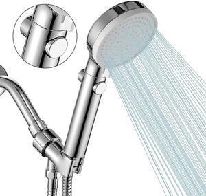 DOILIESE High Pressure Shower Head Handheld with ON/Off Switch, 3-Modes Hand held Shower Head with Hose,Chrome Finish