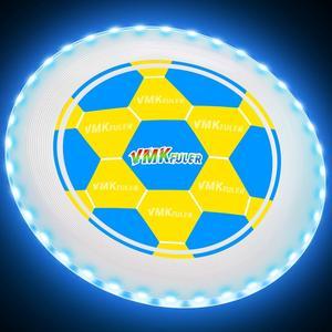 Vmkfuler LED Flying Disc-RGB LED, Light Up Ultimate Flying Disc, Smart Modes, Anti-Lost