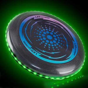 Toysery LED Light Up Fresbee - Glow in The Dark Fresbee for Kids and Adults, Flying Disc Adventure for Day and Night - Easy to Use Ideal for Camping Game (Green)