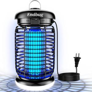 Endbug Bug Zapper Outdoor with LED Light, 4200V Mosquito Zapper Outdoor, IPX5 Waterproof Electric Bug Zapper, 2-in-1 Fly Zapper Fly Trap Indoor Outdoor for Patio Garden Backyard Home, Plug in