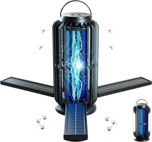 TIENBE Solar Bug Zapper, 4200V Mosquito Zapper, 3600mAh Rechargeable Bug Zapper, Cordless & Waterproof Electric Insect Zapper, Outdoor Fly Zapper with 3 Modes Light, for Home, Patio, Backyard, Garden