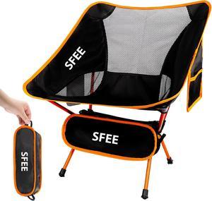 Sfee Folding Camping Chair, Portable Camp Chair Heavy Duty Ultralight Picnic Chair Breathable Compact Kids Camping Chairs for Backpacking Hiking Picnic Outdoors BBQ Travel Fishing with Carry Bag