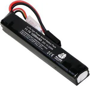 BULLDOG AIRSOFT 11.1v Li-Po Battery [Block] Pack 1200mAh 20C 8.88Wh Mini Tamiya Connector High Power RC Toys