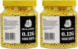 BULLDOG AIRSOFT - 2 x 5000 Bottle Airsoft BBs Pellets [0.12g] Yellow 6mm Polished