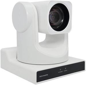 2022 New White NDI PTZ Camera 12x + 16x Zoom NDI | HX2 Live Streaming Camera with USB3.0 C HDMI and IP Outputs