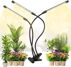 Grow Light for Indoor Plants 10 Dimmable Levels Full Spectrum LED Plant Lights with Auto On/Off 3/9/12H Timer, Adjustable Gooseneck 3 Switch Modes(No AC Adapter) Grow Light for Indoor Plants 10 Dimmable Levels Full Spectrum LED Plant Lights with Auto On/Off 3/9/12H Timer, Adjustable Gooseneck 3 Switch Modes(No AC Adapter)