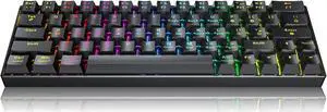 Wireless Mechanical Keyboard,60% Gaming Keyboard with Arrow Keys, Wireless Wired Mechanical Gaming Keyboard with RGB Backlight, Bluetooth 5.0 Keyboard N-Key Rollover for PC/Laptop/Pad/Smart Phone Wireless Mechanical Keyboard,60% Gaming Keyboard with Arrow Keys, Wireless Wired Mechanical Gaming Keyboard with RGB Backlight, Bluetooth 5.0 Keyboard N-Key Rollover for PC/Laptop/Pad/Smart Phone