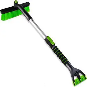 Ice Scraper with Snow Brush for Car Windshield, Extendable Snow Brush with Foam Grip for Truck SUV Vehicle Windows Ice Scraper with Snow Brush for Car Windshield, Extendable Snow Brush with Foam Grip for Truck SUV Vehicle Windows