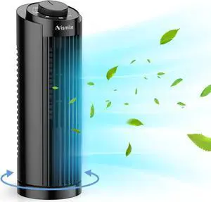 Oscillating Fan, Desk Table Fan with 3 Speeds, Quiet Cooling, Tower Fans with 70° Oscillation, 13'' Portable Small Bladeless Fan for Bedroom Home Office Desktop Oscillating Fan, Desk Table Fan with 3 Speeds, Quiet Cooling, Tower Fans with 70° Oscillation, 13'' Portable Small Bladeless Fan for Bedroom Home Office Desktop