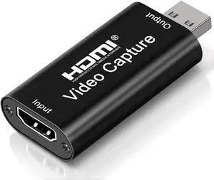 4K HDMI Video Capture Card, Cam Link Card Game Capture Card Audio Capture Adapter HDMI to USB 2.0 Record Capture Device for Streaming, Live Broadcasting, Video Conference, Teaching, Gaming(Black) 4K HDMI Video Capture Card, Cam Link Card Game Capture Card Audio Capture Adapter HDMI to USB 2.0 Record Capture Device for Streaming, Live Broadcasting, Video Conference, Teaching, Gaming(Black)