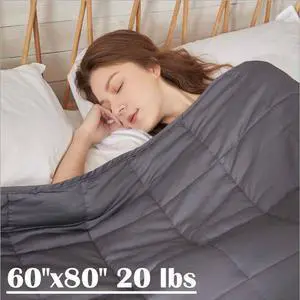 Weighted Blanket  Queen Size Deep Sleep Reduce Stress Blankets 60'' x 80'' 20lbs