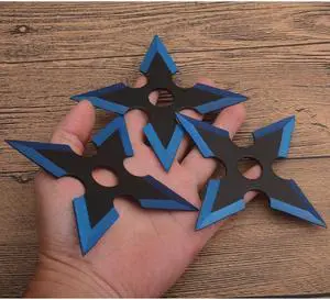 3pcs Darts Ninja Kunai Hunting Knives Tactical Fixed Blade Throwing Knife Set with Sheath 4cornered - l circle - blue