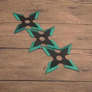 3pcs Darts Ninja Kunai Hunting Knives Tactical Fixed Blade Throwing Knife Set with Sheath 4cornered - l circle - green