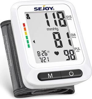 Sejoy Blood Pressure Monitor - Upper Arm Accurate Automatic Blood Pressure  Cuffs for Home Use & Adjustable Digital BP Cuff Kit - Large Backlit Display  - 120 Sets Memory, AC Adaptor Included 