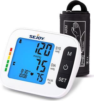 Automatic Blood Pressure Monitor, Upper Arm Large Adjustable Cuff, Backlit  Display, English and Spanish Voice Broadcast, Accurate Irregular Heartbeat  & Hypertension Detector, Digital BP Machine 