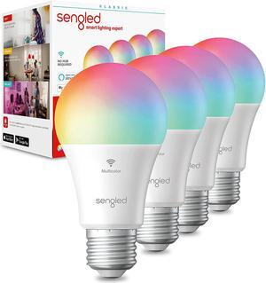Sengled Smart Bulb, Color Changing Smart Bulbs Work with Alexa & Google Home, WiFi Light Bulbs No Hub Required A19 RGB Multicolor LED Light Bulb 60W Equivalent 800LM, 4 Pack