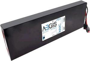 Aegis Battery 60V 12Ah Long Li-ion Battery is a state of the art rechargeable battery pack made w/18650 cells designed for 60V devices. Perfect for e-scooters, e-bikes, solar applications and more.