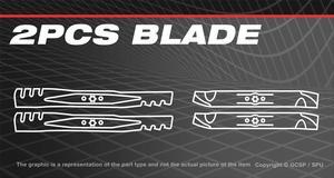 2PCS Blade For Yard Machine 11A-B1BE729 12A-A1BA729 11A-B0S5700 Lawn Mower 140cc