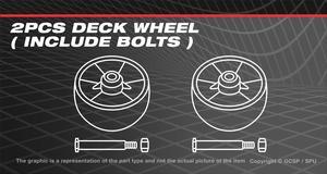 2PCS Deck Wheel For Craftsman T150 T1300 Lawn Tractor 13AL79XT093 13A878XS099
