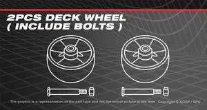 2PCS Deck Wheel For Craftsman T1000 Lawn Mowers 13A277XS099 13A277XS099