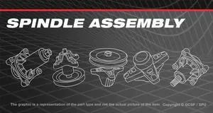 Spindle Assembly For Troy Bilt 13WX78KS211 Lawn Tractor