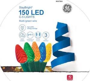 GE ON 450-Count 93.1-ft Multicolor Incandescent Plug-In Christmas String Lights GE ON 450-Count 93.1-ft Multicolor Incandescent Plug-In Christmas String Lights