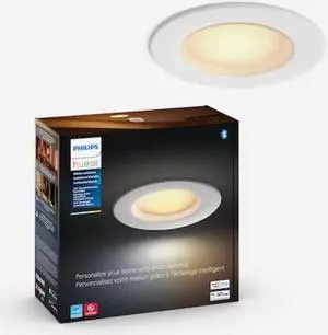 Philips Smart Bluetooth Compatibility White 5-in or 6-in 1100-Lumen Switchable White Round Dimmable LED Recessed Downlight Item #5214166 Model #578526