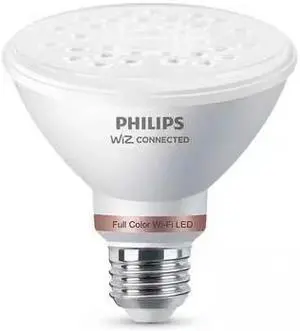 75-Watt Equivalent PAR30S Smart Wi-Fi LED Color Changing Light Bulb Powered by WiZ with Bluetooth (1-Pack) Model # 567149 Store SKU # 1006311921 75-Watt Equivalent PAR30S Smart Wi-Fi LED Color Changing Light Bulb Powered by WiZ with Bluetooth (1-Pack) Model # 567149 Store SKU # 1006311921
