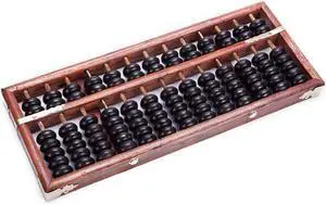 THY COLLECTIBLES Vintage-Style 13 Digits Rods Wooden Abacus Soroban Chinese Calculator Counting Tool 11"